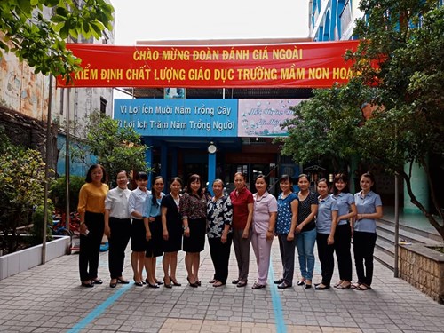 Đón đoàn đánh giá ngoài khảo sát chính thức kiểm định chất lượng giáo dục trường MN Hoa Hồng